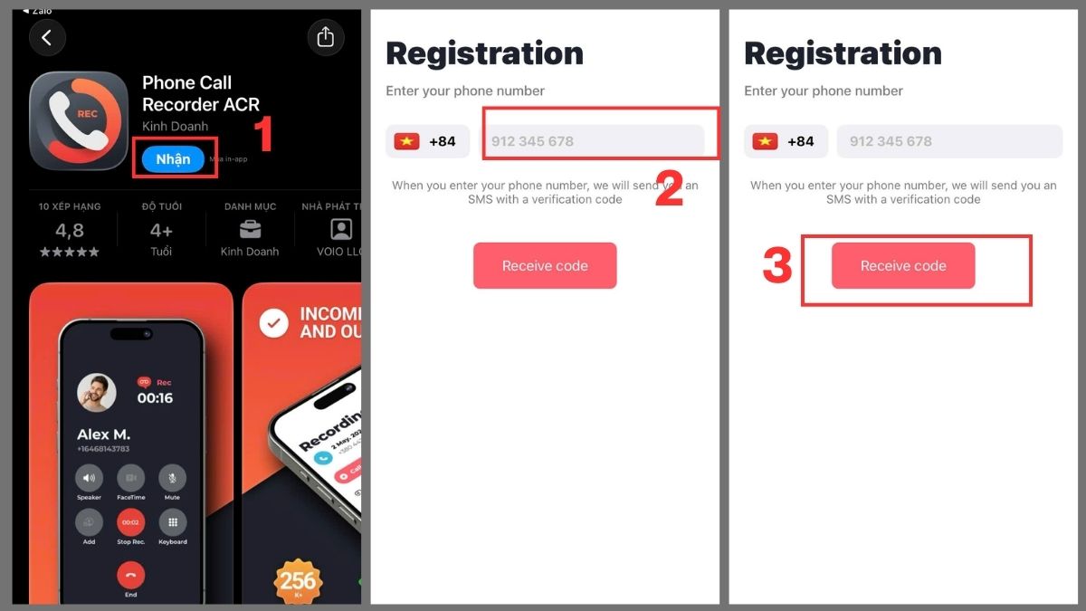 Cách ghi âm cuộc gọi trên iPhone 11 bằng ứng dụng Call Recorder - bước 1