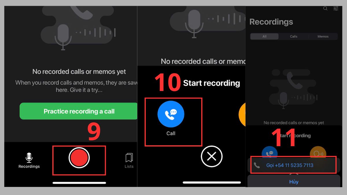 Cách ghi âm cuộc gọi trên iPhone 12 bằng TapeACall - bước 3