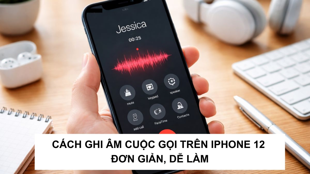 Cách ghi âm cuộc gọi trên iPhone 12 đơn giản, dễ làm