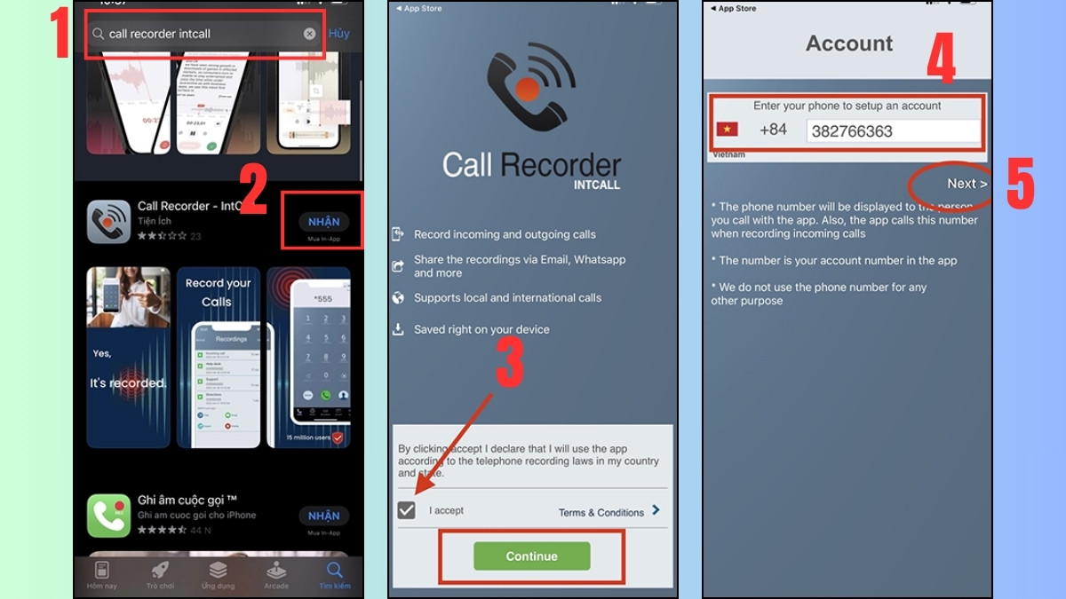 Cách ghi âm cuộc gọi trên iPhone 13 bằng Call Recorder - bước 1