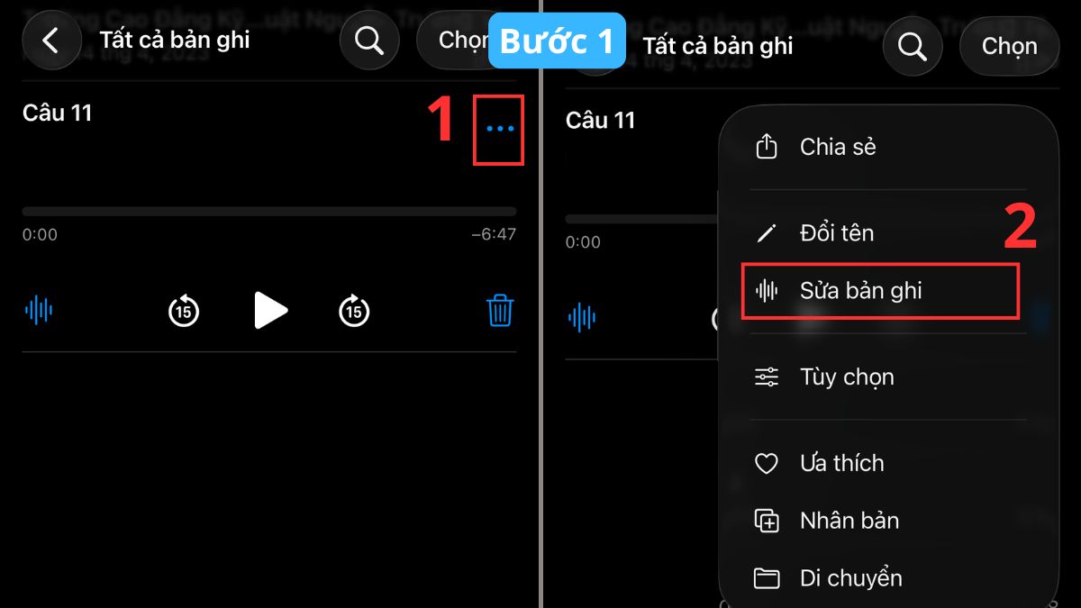 Cách chỉnh sửa bản ghi âm trên iPhone - bước 1