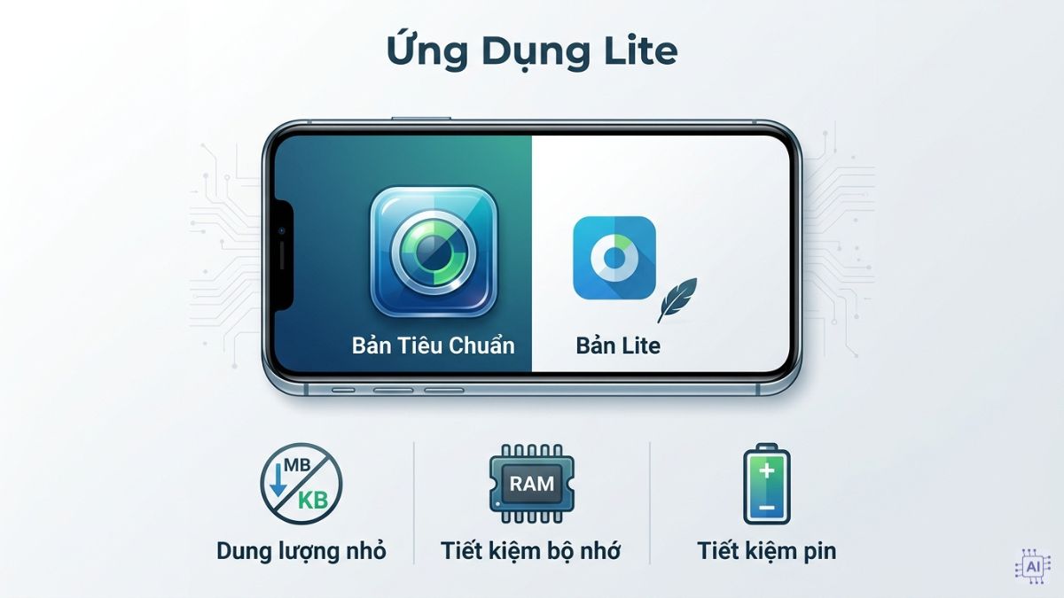Khắc phục điện thoại hết dung lượng bằng cách dùng các phiên bản nhẹ hơn
