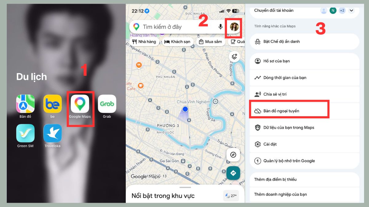 Khắc phục điện thoại hết dung lượng bằng cách xóa bản đồ ngoại tuyến Google Map- bước 1