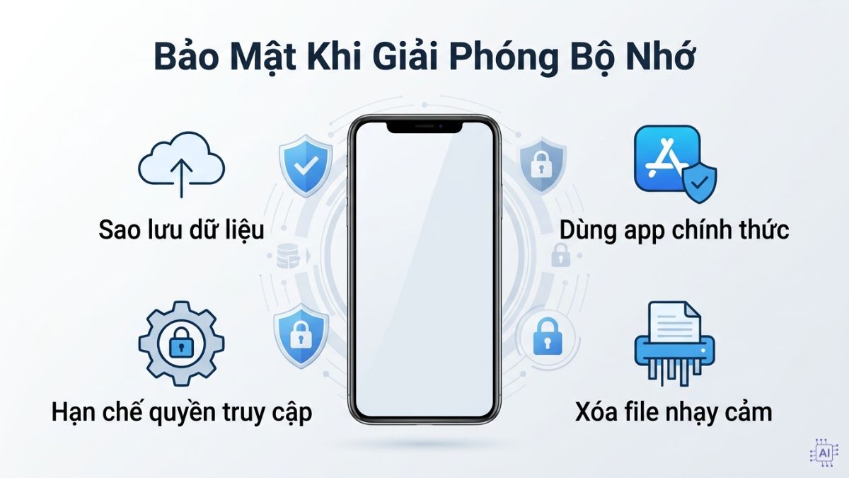Lưu ý bảo mật dữ liệu cá nhân khi giải phóng bộ nhớ