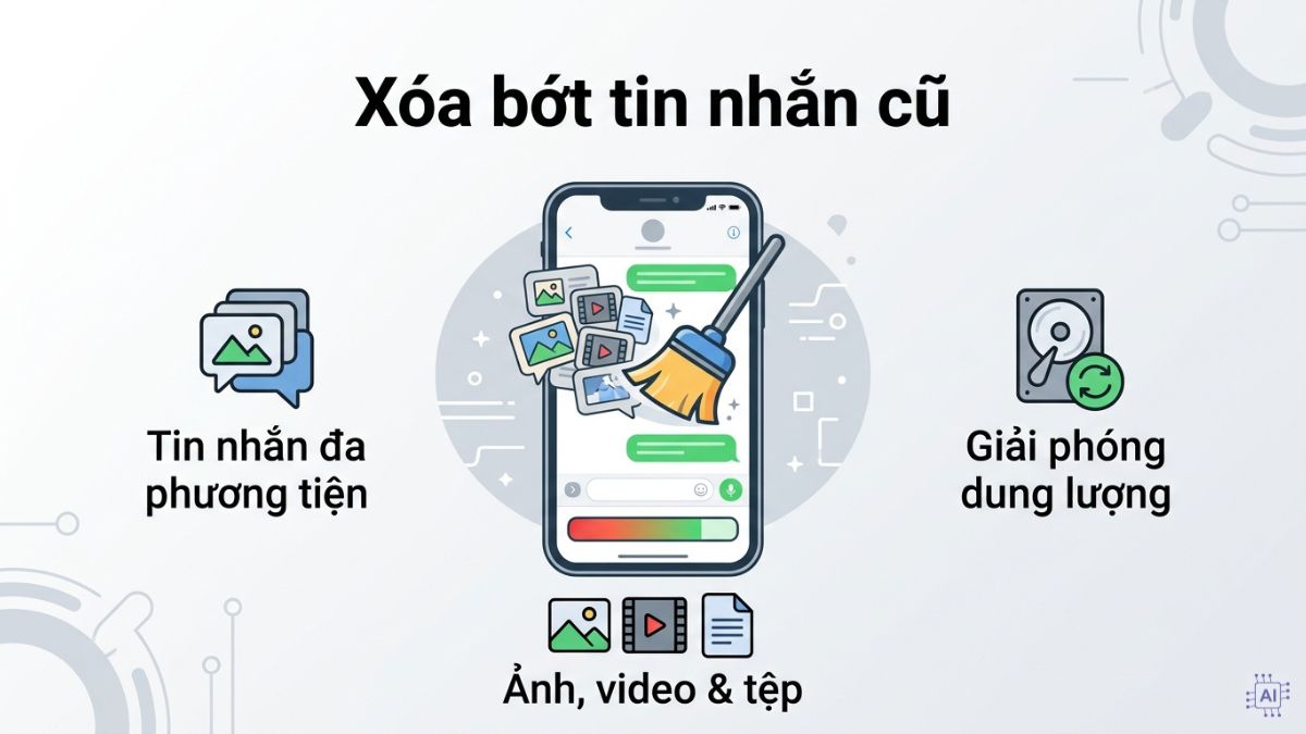 Khắc phục điện thoại hết dung lượng bằng cách xóa bớt tin nhắn cũ