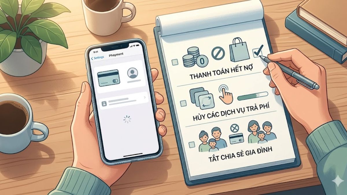 Điều kiện cần chuẩn bị trước khi gỡ bỏ phương thức thanh toán trên iPhone 