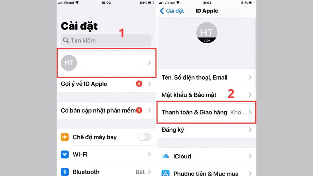 Cách gỡ bỏ phương thức thanh toán trên iPhone đơn giản - bước 1