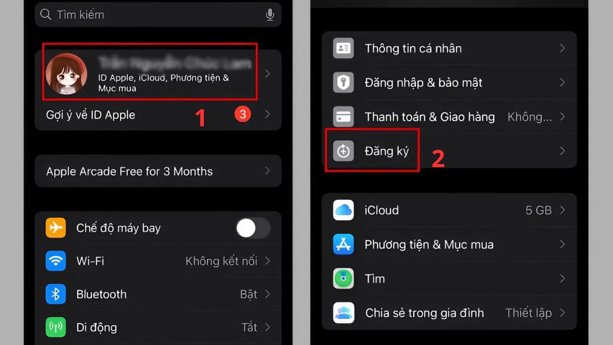 Cách huỷ thanh toán cho từng dịch vụ thanh toán trên iPhone - bước 1