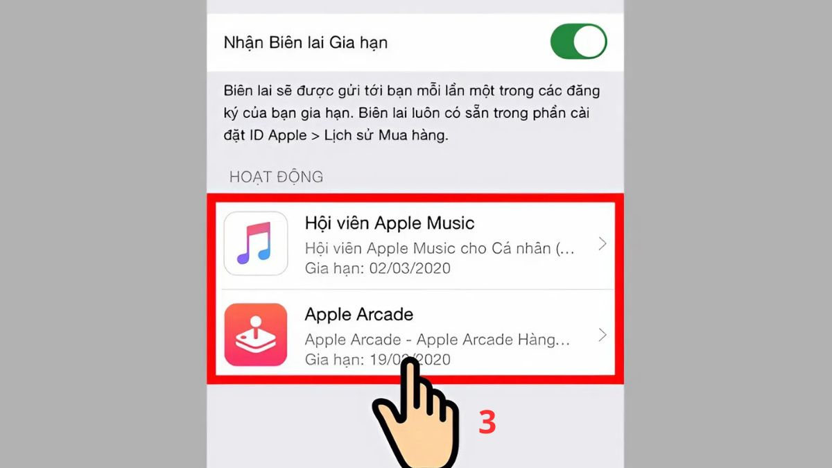 Cách huỷ thanh toán cho từng dịch vụ thanh toán trên iPhone - bước 2