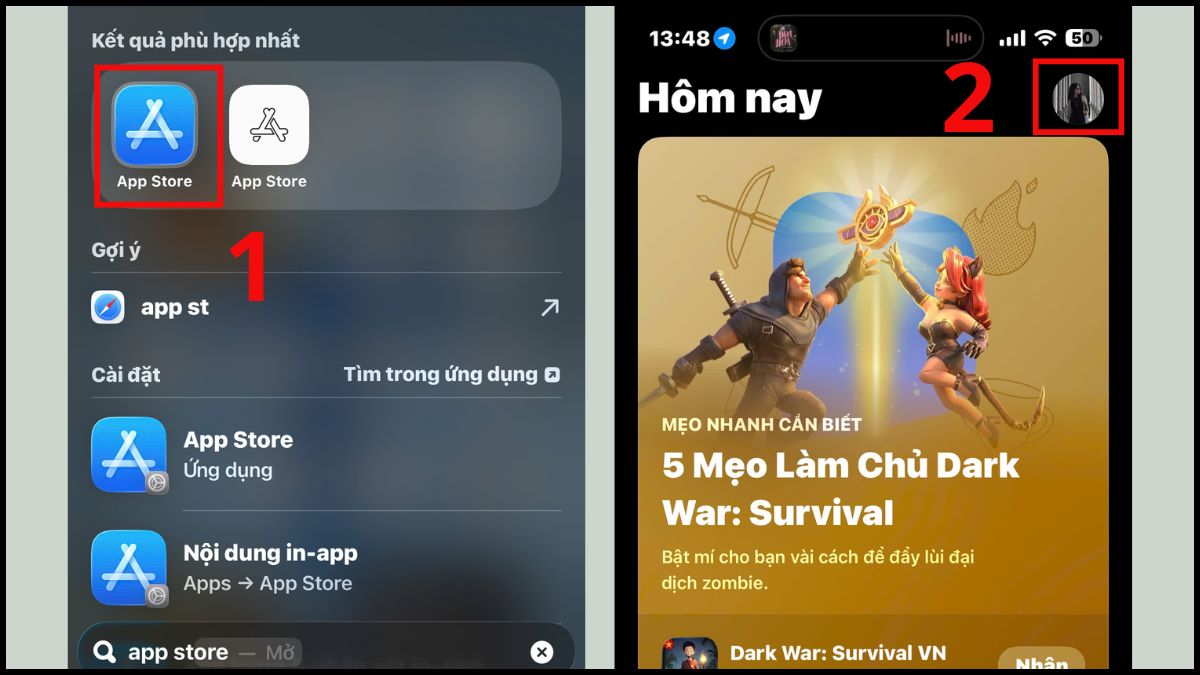 Cách xóa ứng dụng trên iPhone từ cài đặt - bước 1Cách xóa ứng dụng trên iPhone bằng App Store - bước 1