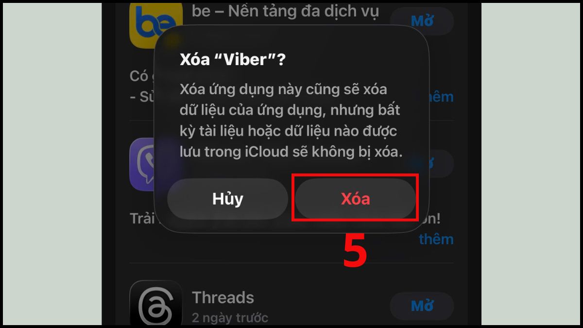 Cách xóa ứng dụng trên iPhone từ cài đặt - bước 1Cách xóa ứng dụng trên iPhone bằng App Store - bước 3