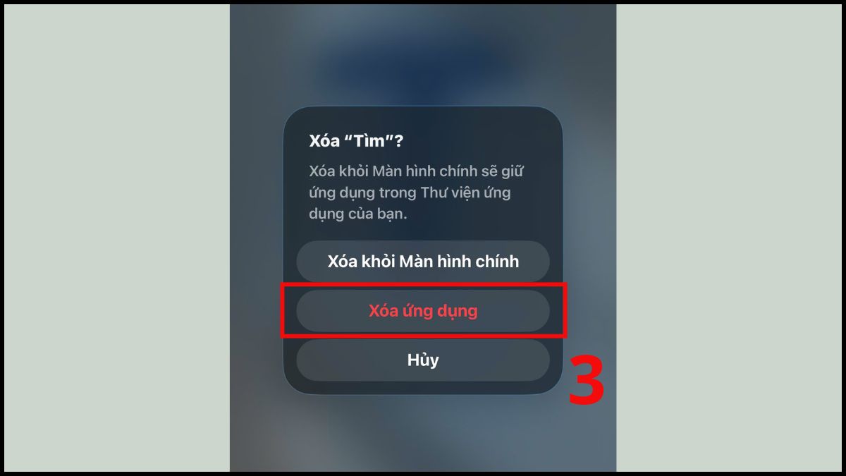 Cách xóa ứng dụng trên iPhone từ màn hình chính - bước 3