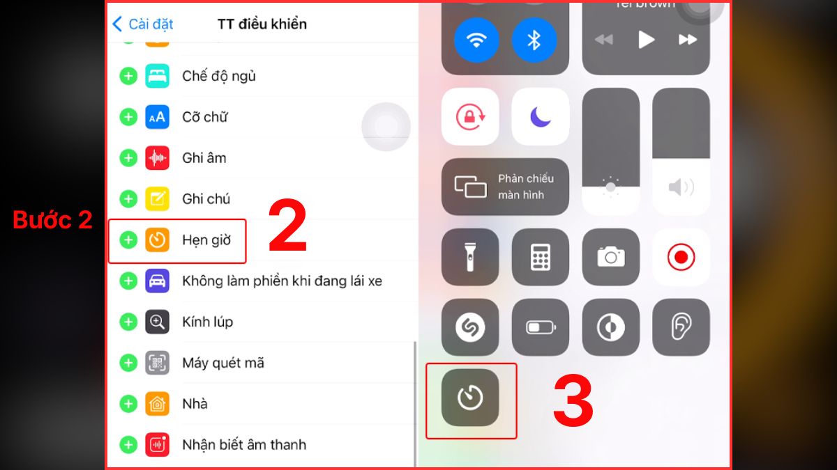 Cách hẹn giờ tắt nhạc trên iPhone bằng trung tâm điều khiển - bước 2