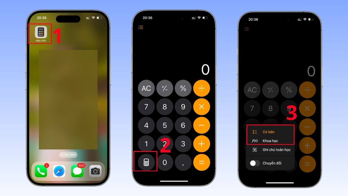 Cách hiển thị phép tính trên iPhone chạy iOS 18 bằng tính năng lịch sử - bước 1