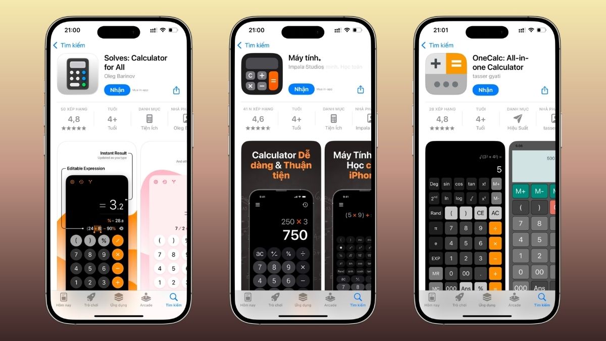 Gợi ý các ứng dụng hiển thị phép tính trên iPhone khác