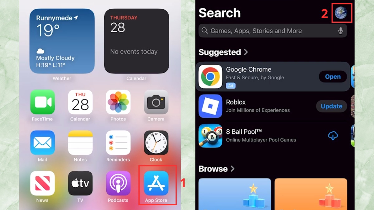 Cách hoàn tất ID Apple trên iPhone bằng App Store - bước 1