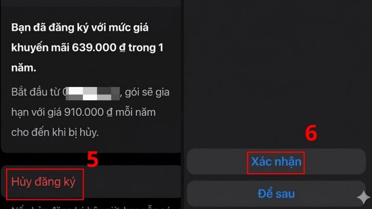 Cách hủy gói CapCut Pro trên iPhone - bước 4,5