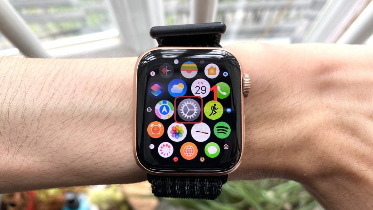 Dùng khôi phục cài đặt gốc trên Apple Watch - bước 1