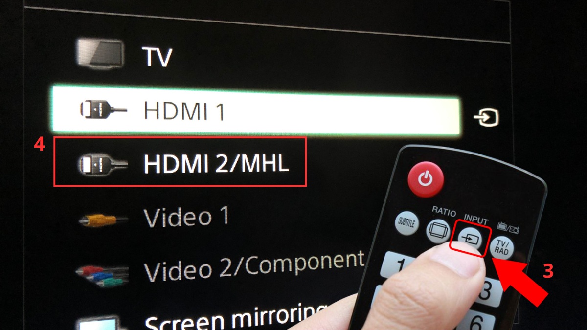 Cách kết nối điện thoại OPPO với tivi bằng cáp MHL - bước 3