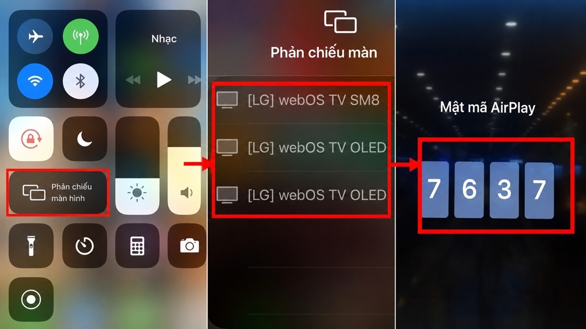 Cách kết nối điện thoại với tivi LG bằng AirPlay