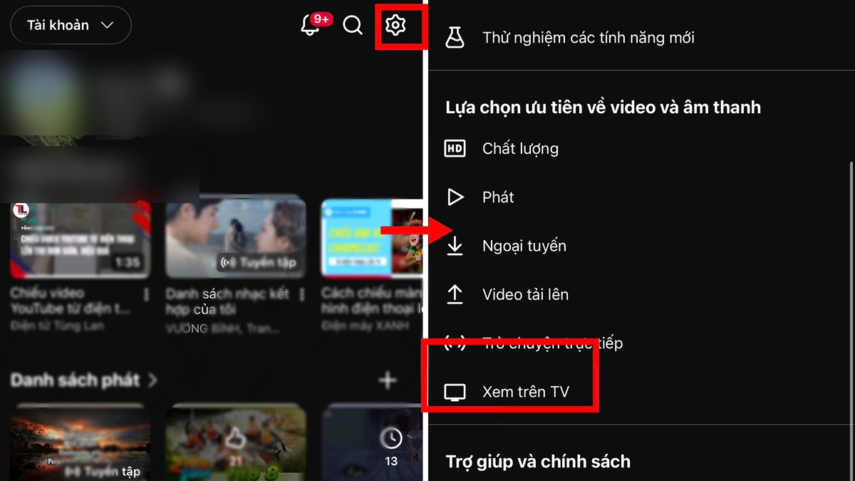 Cách kết nối điện thoại với tivi LG bằng chiếu màn hình lên tivi - bước 3