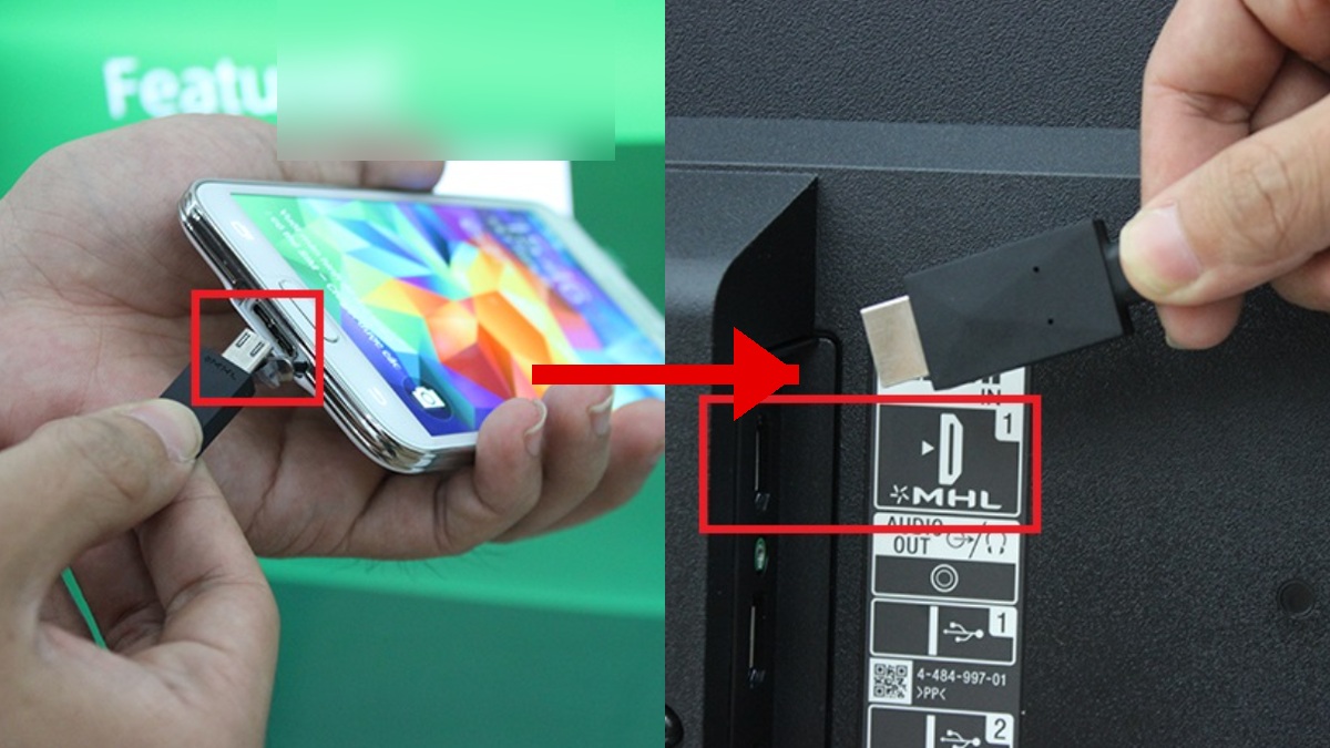 Cách kết nối điện thoại với tivi LG bằng cổng MHL - bước 1,2