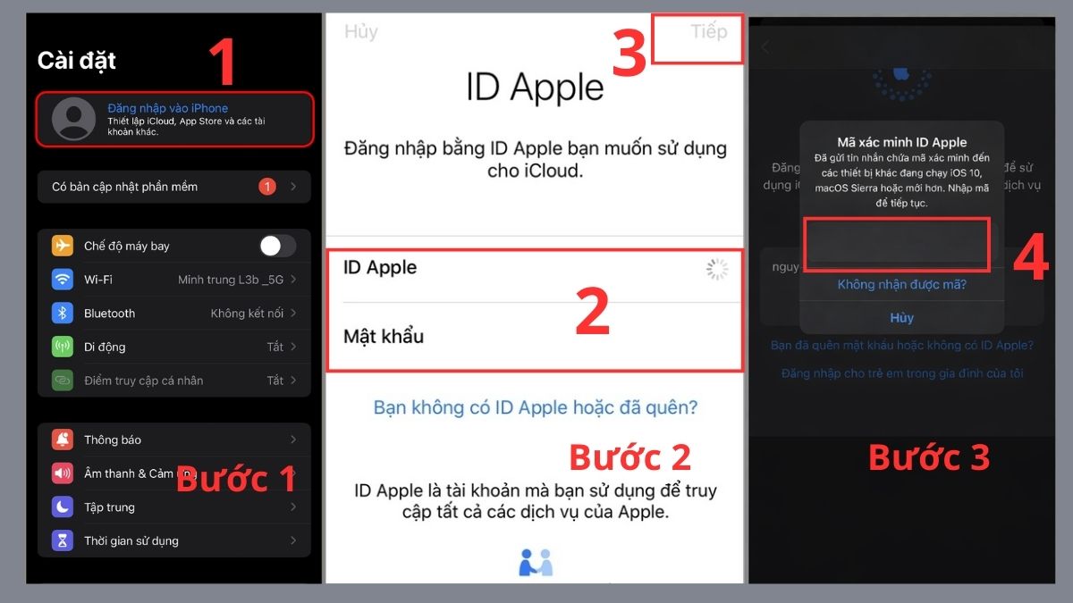 Cách đăng nhập iPhone và MacBook cùng 1 tài khoản Apple ID với iPhone