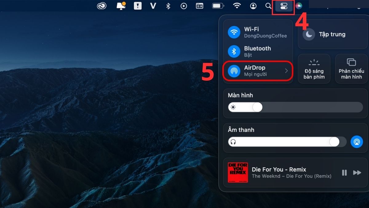 Cách kết nối iPhone với MacBook bằng AirDrop - bước 2