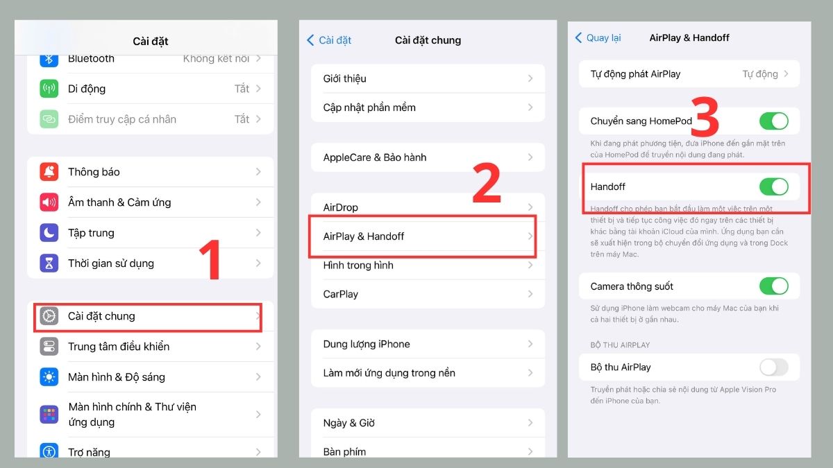Cách kết nối iPhone với MacBook bằng Handoff - bước 1