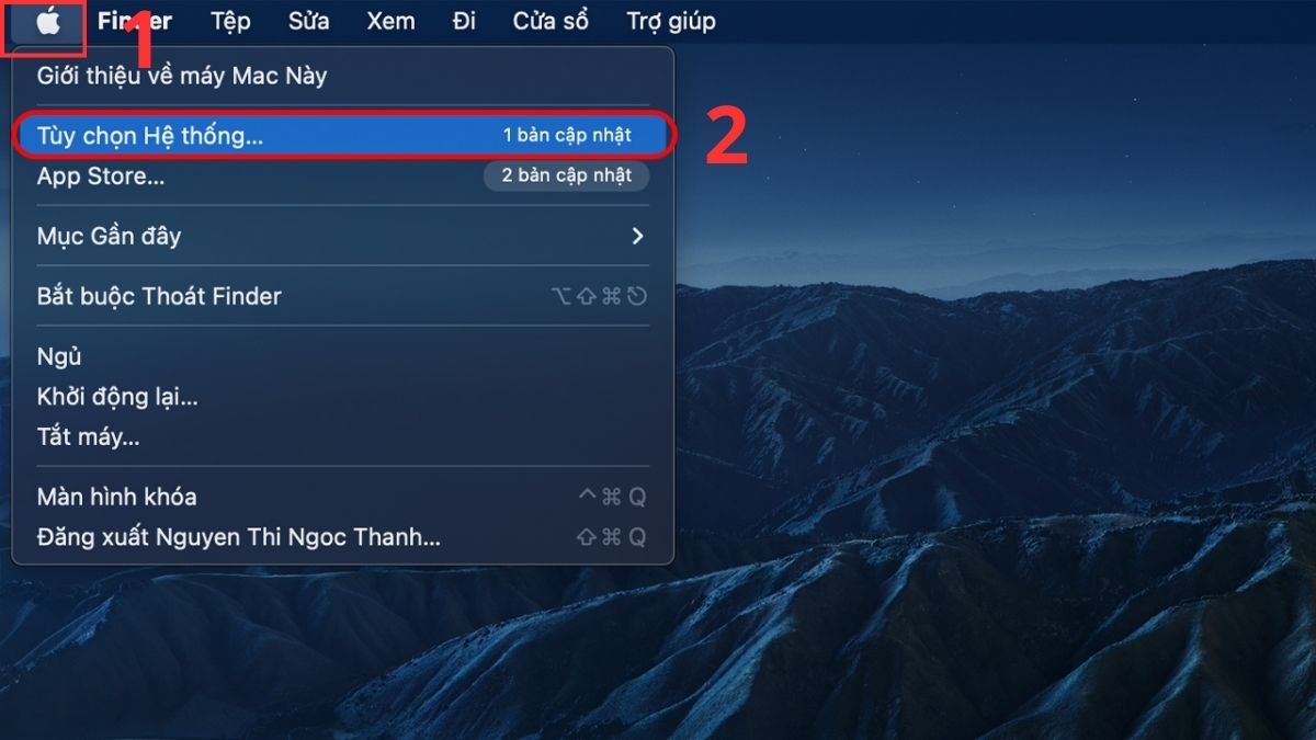Cách đăng nhập iPhone và MacBook cùng 1 tài khoản Apple ID với Mac - bước 1