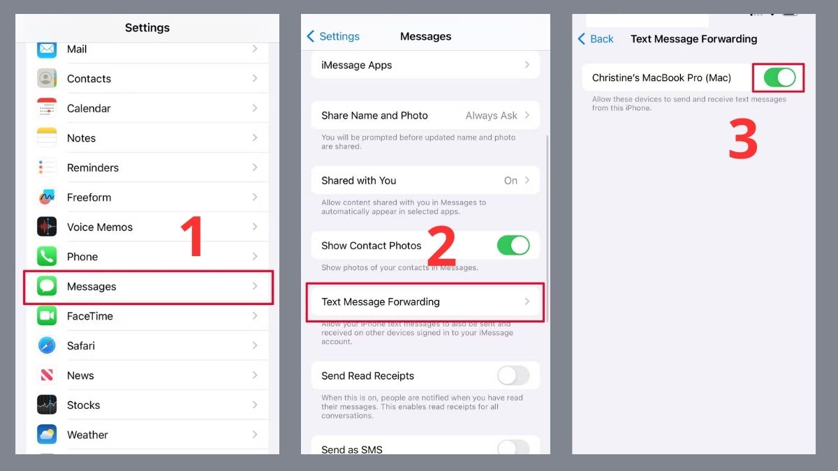 Cách đồng bộ tin nhắn văn bản từ iPhone sang Mac 