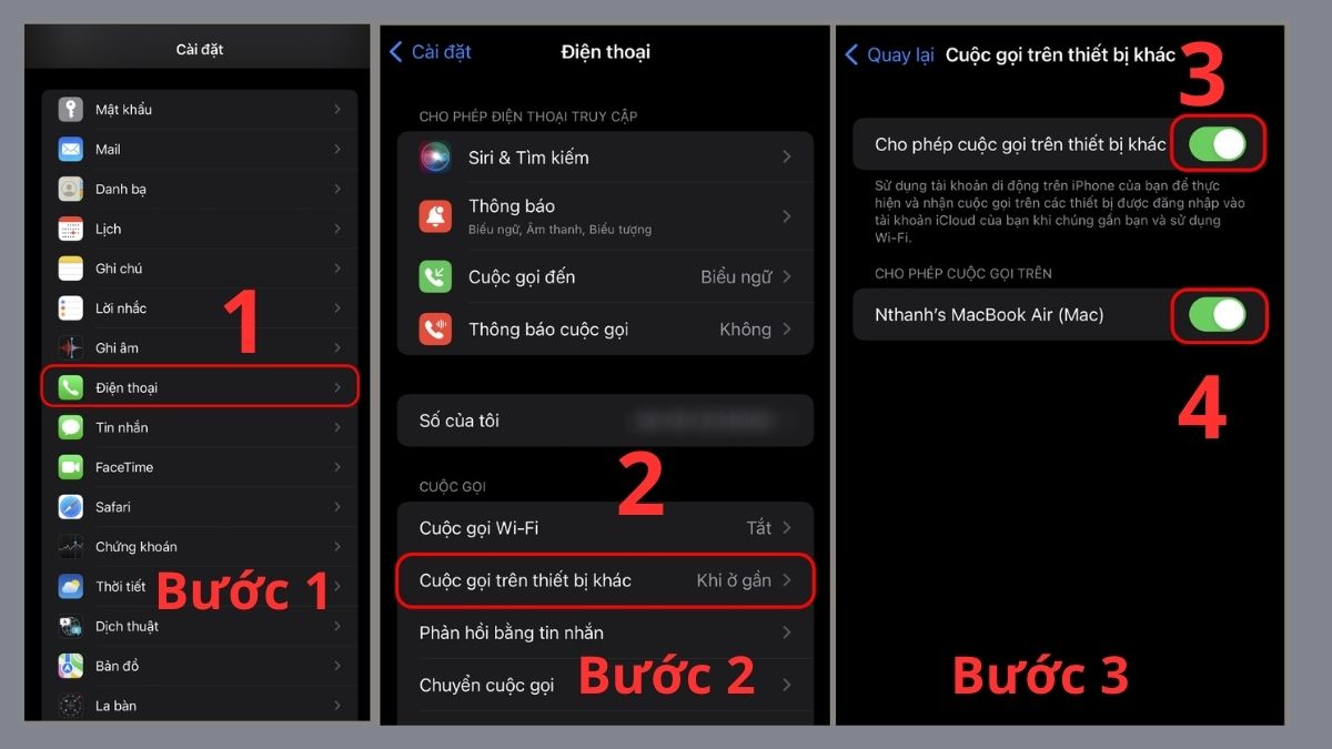 Cách đồng bộ cuộc gọi từ iPhone sang Mac 