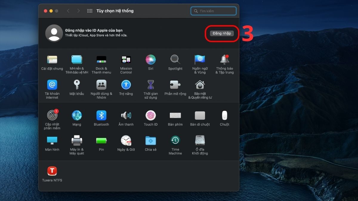 Cách đăng nhập iPhone và MacBook cùng 1 tài khoản Apple ID với Mac - bước 2