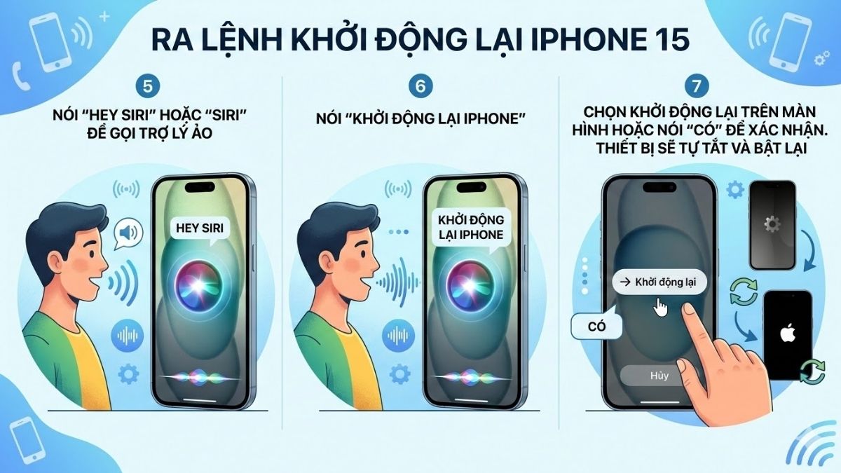 Cách khởi động iPhone 15 bằng Siri - bước 5