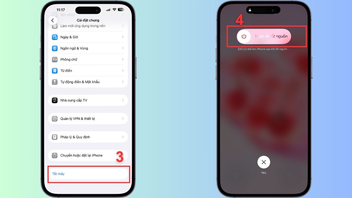 Cách khởi động iPhone 15 bằng cài đặt iPhone - bước 2