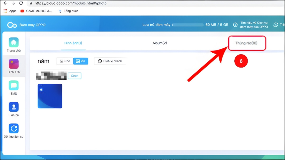 Cách khôi phục video đã xóa trên OPPO bằng OPPO iCloud - bước 4