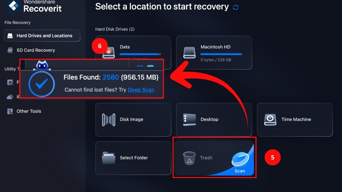 Cách khôi phục video đã xóa trên OPPO bằng Recoverit - bước 3