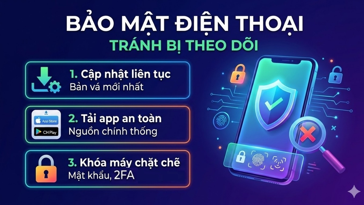 Các mẹo bảo mật điện thoại tránh bị theo dõi