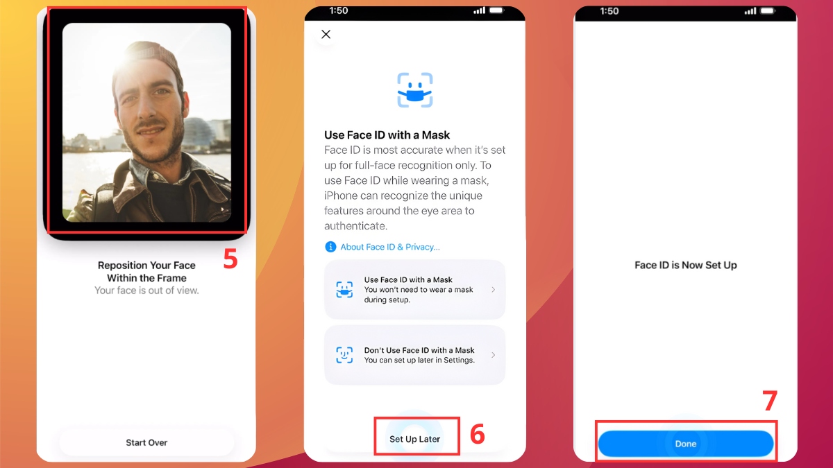 Cách kiểm tra Face ID của iPhone 15 cũ - bước 3