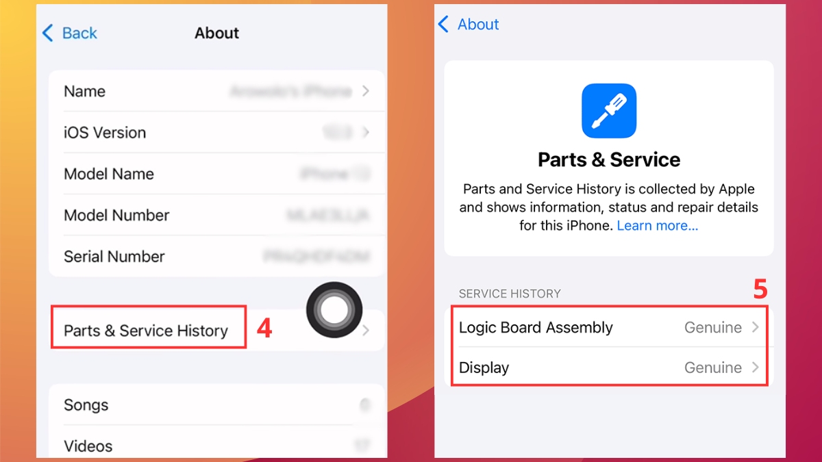 Cách kiểm tra linh kiện của iPhone 15 cũ - bước 3