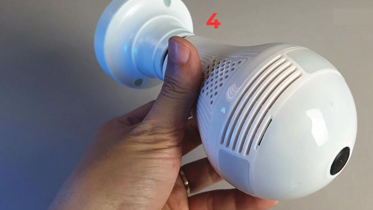 Cách lắp camera bóng đèn đơn giản - bước 4