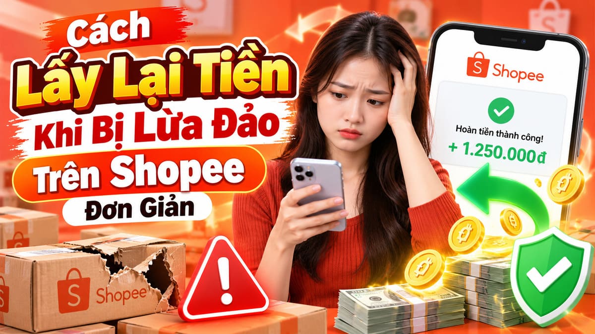 Cách lấy lại tiền khi bị lừa đảo trên Shopee đơn giản
