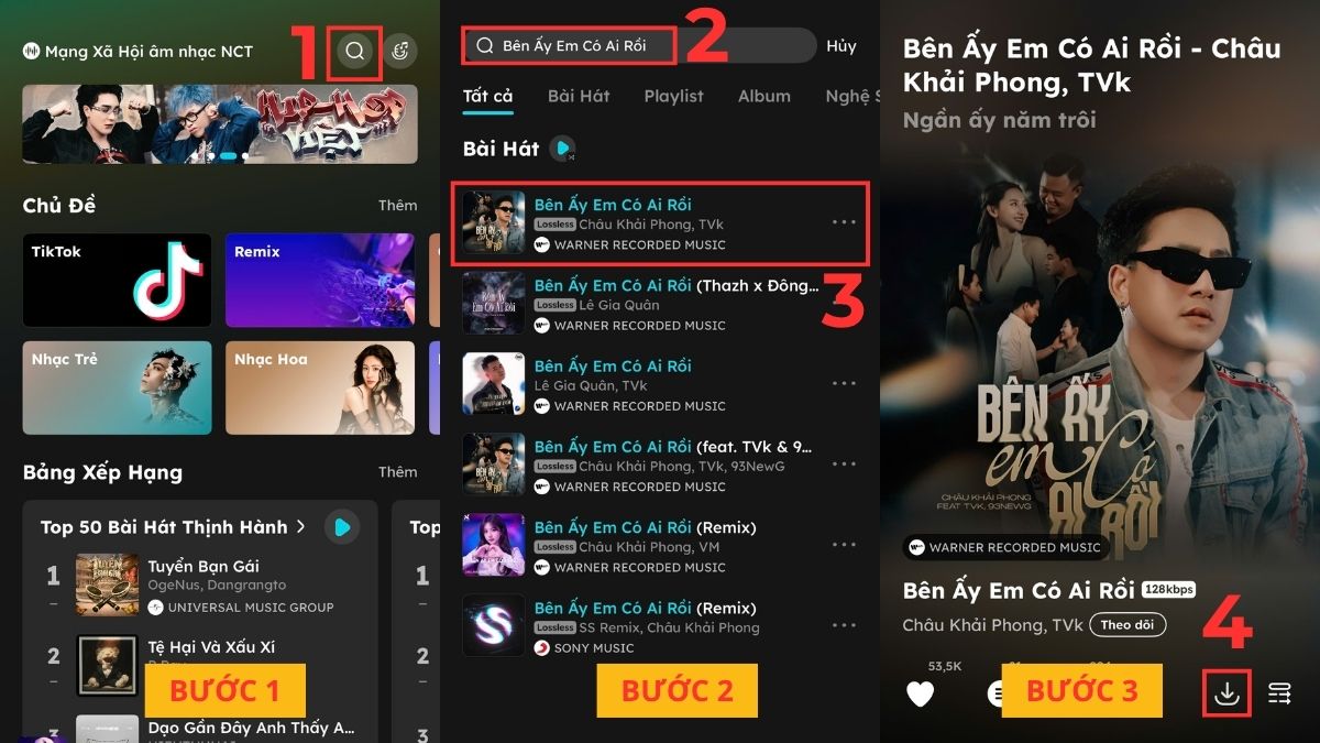 Cách lấy nhạc Tiktok làm báo thức từ Nhaccuatui