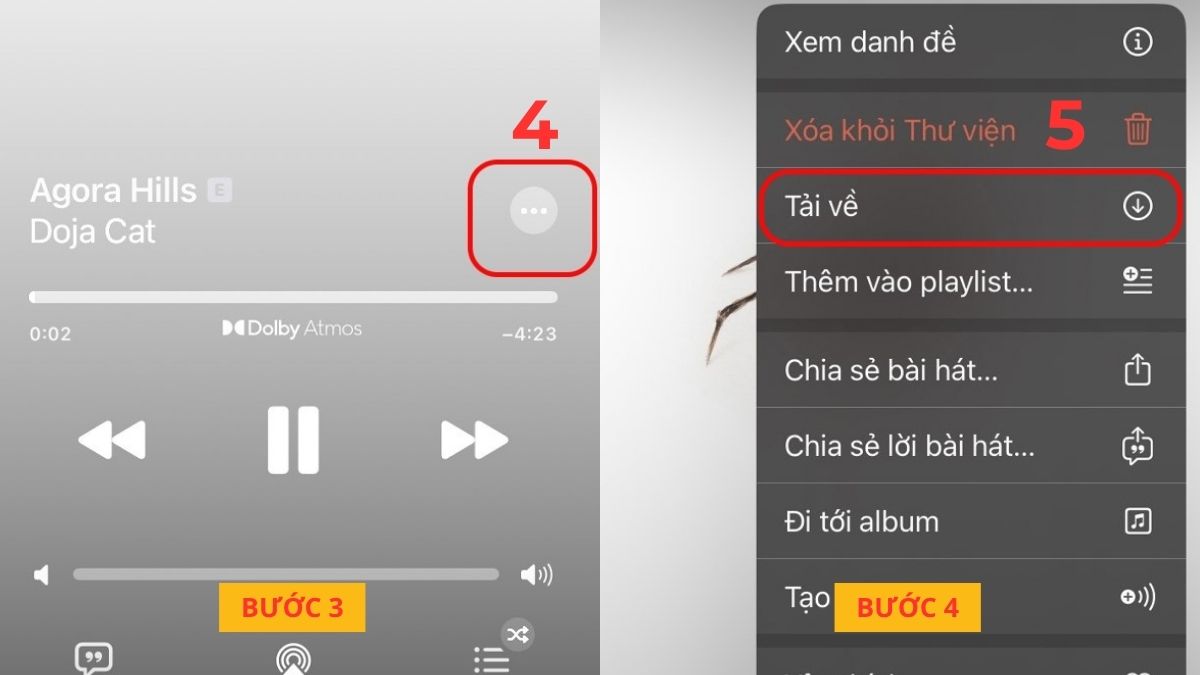 Cách lấy nhạc Tiktok làm báo thức từ Apple Music - bước 2,3