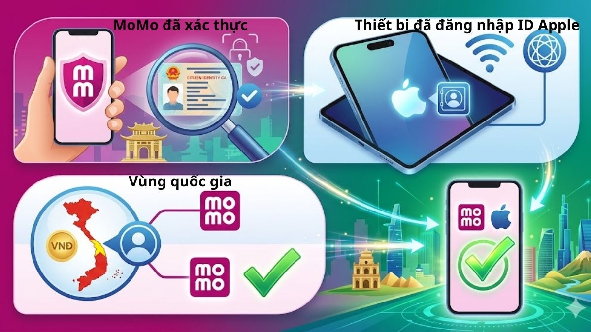Điều kiện để liên kết ví MoMo với ID Apple