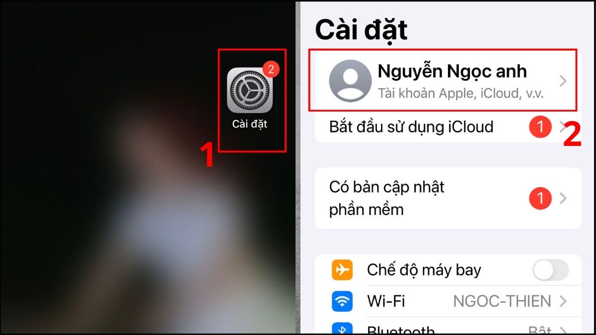 Cách hủy liên kết MoMo với ID Apple - bước 1