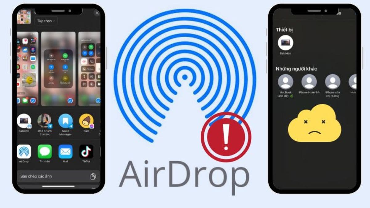 Lỗi thường gặp và cách khắc phục khi dùng AirDrop trên iPhone 
