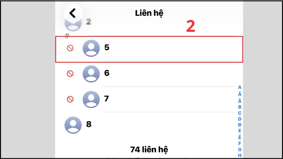  Cách bỏ chặn cuộc gọi iPhone từ Danh bạ - bước 2