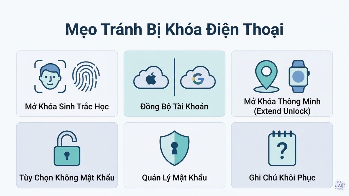 Các phương pháp hữu ích khác để tránh bị khóa điện thoại
