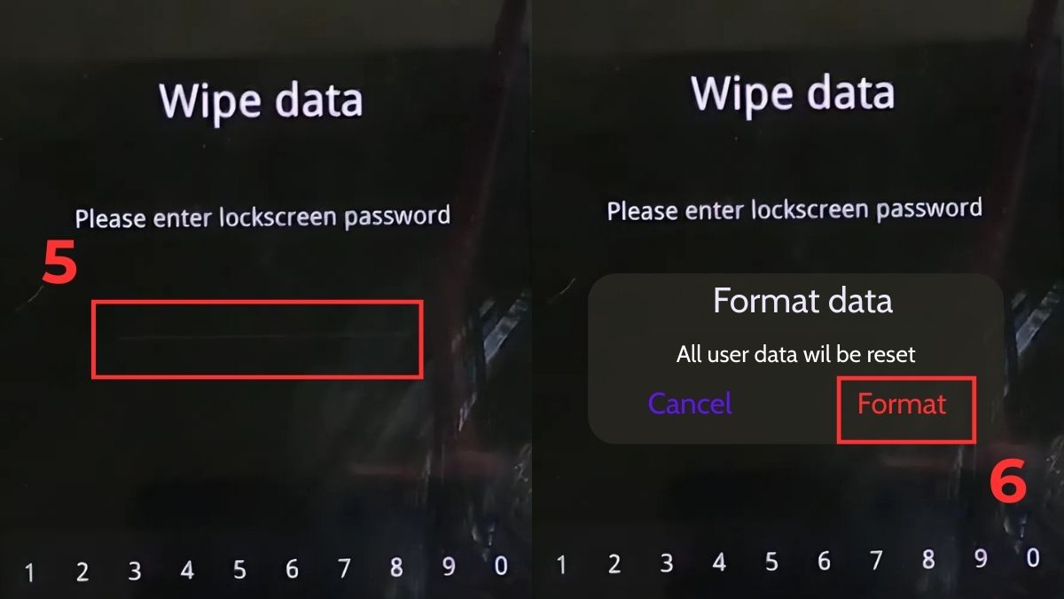 Kết hợp tính năng khôi phục cài đặt gốc và cuộc gọi khẩn cấp - bước 3